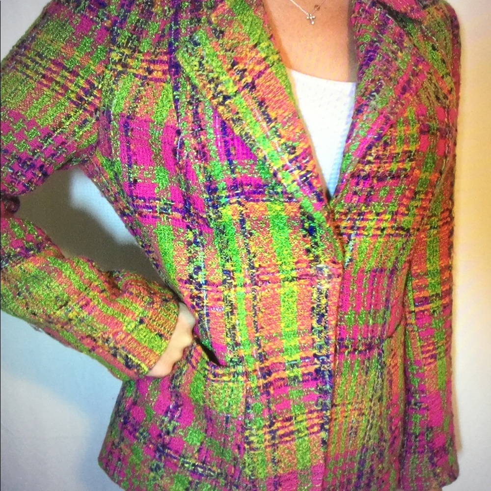 VTG 90’s CHRISTIAN LACROIX Tweed BOUCLE Blazer - Picture 8 of 9